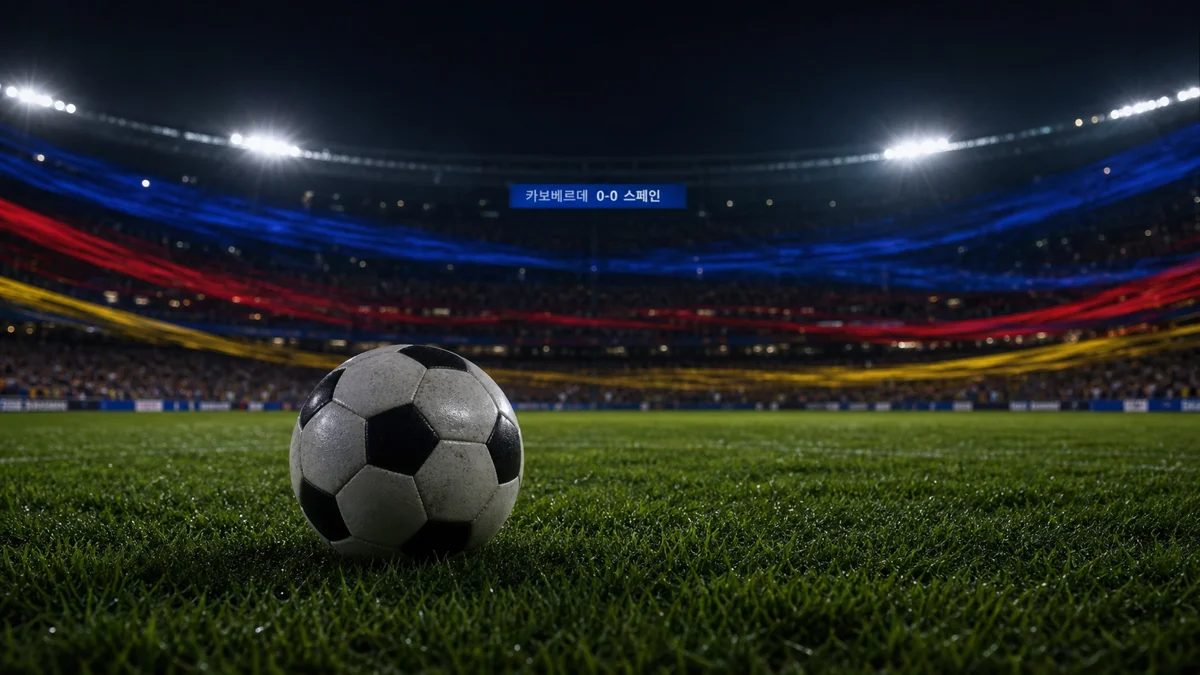 카보베르데 스페인전 0-0 축구공 이미지