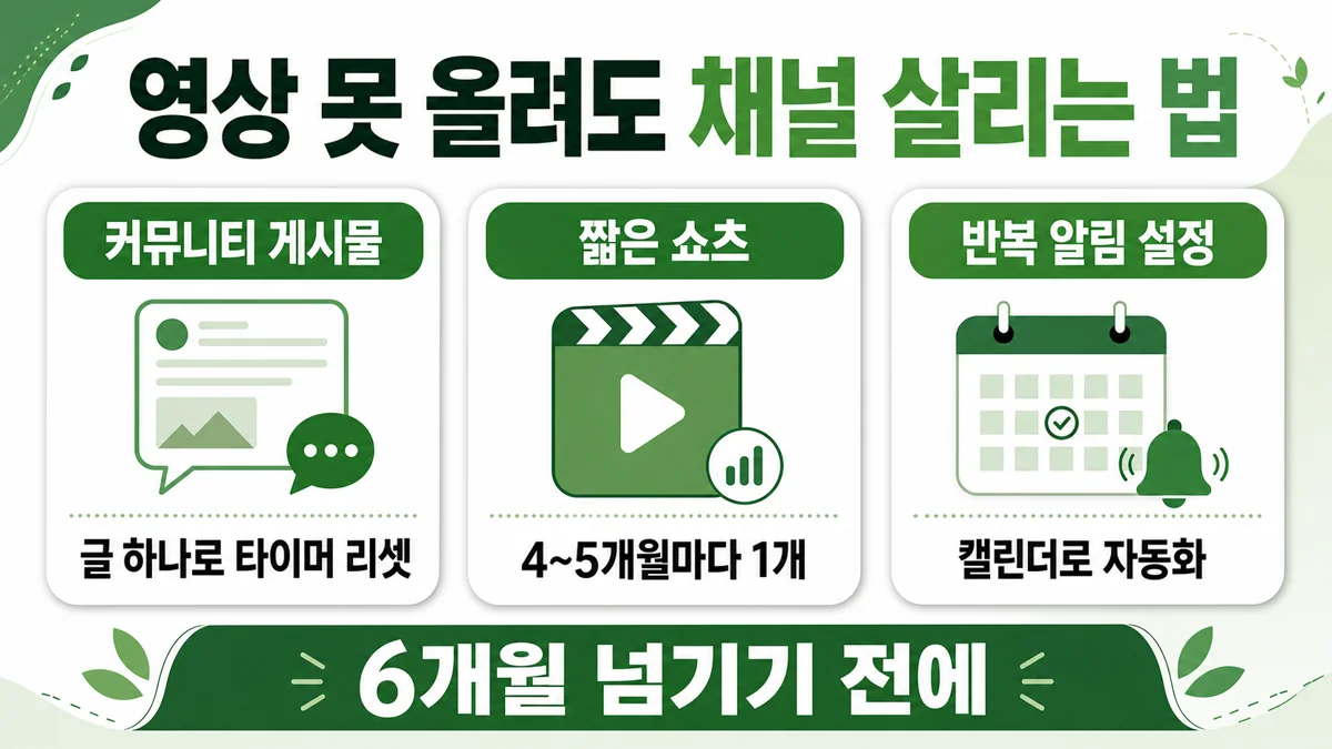 영상 못 올려도 채널 살리는 법 인포그래픽