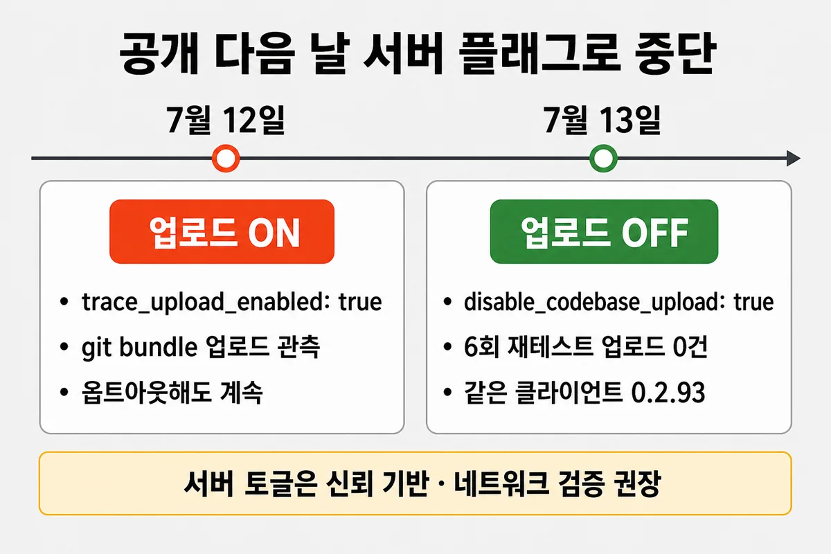 서버 플래그 타임라인 인포그래픽