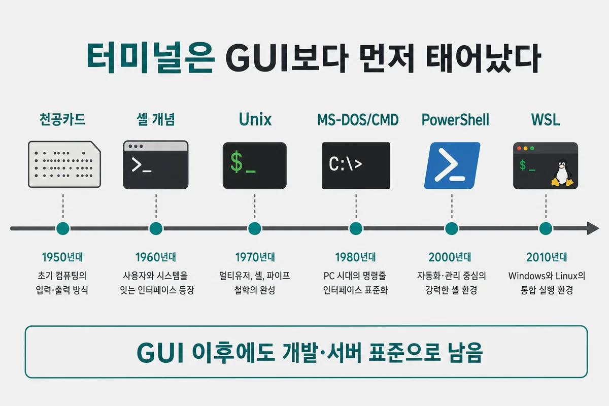 터미널 역사 타임라인