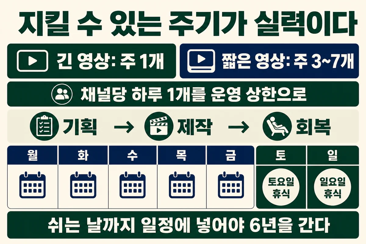 롱폼과 숏폼의 지속 가능한 주간 발행 루틴