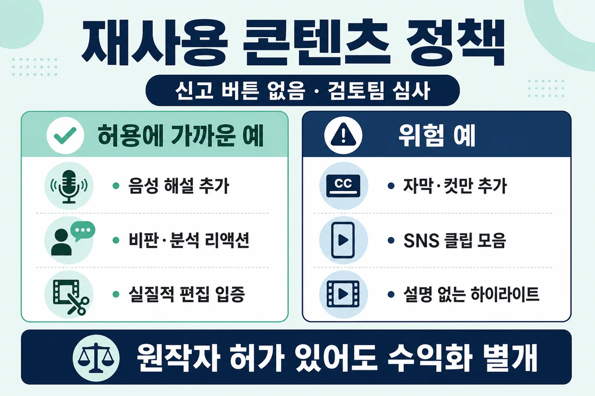 재사용 콘텐츠 허용과 위험