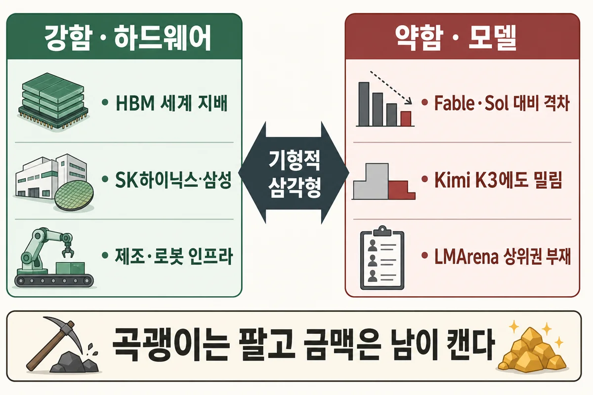 기형적 삼각형 — 하드웨어 vs 모델