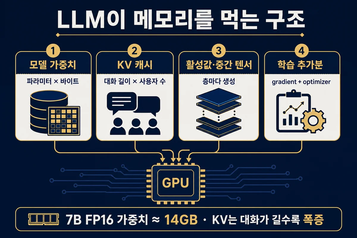 LLM이 메모리를 먹는 구조