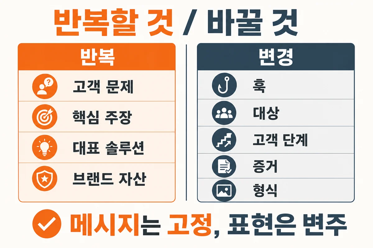 반복할 것과 바꿀 것 매트릭스