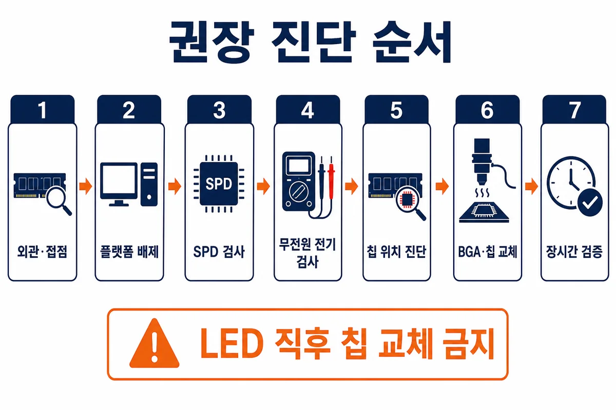 권장 진단 순서