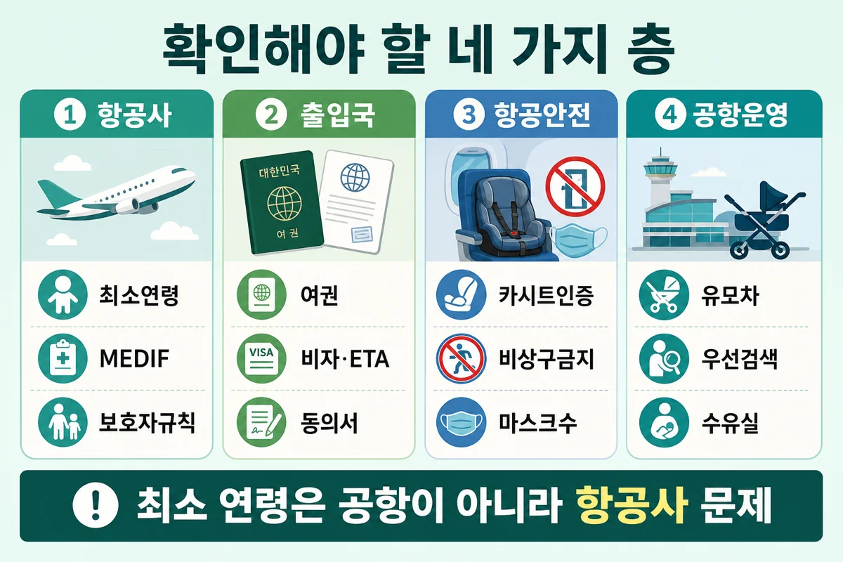 항공사 출입국 안전 공항 네 가지 층