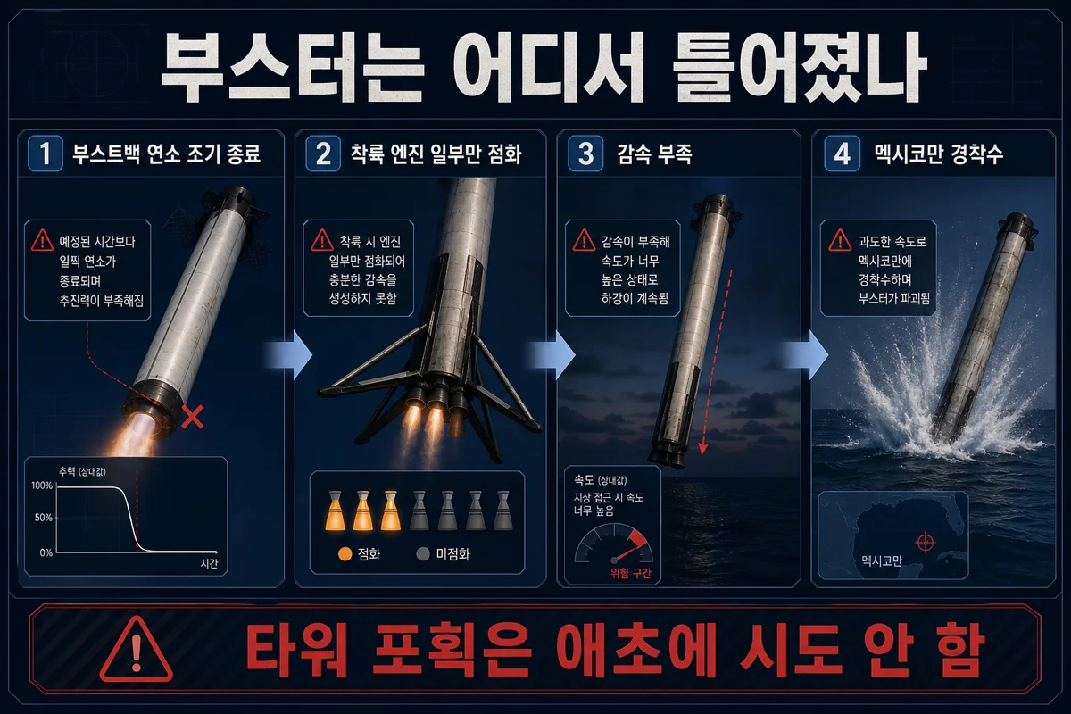 부스터는 어디서 틀어졌나
