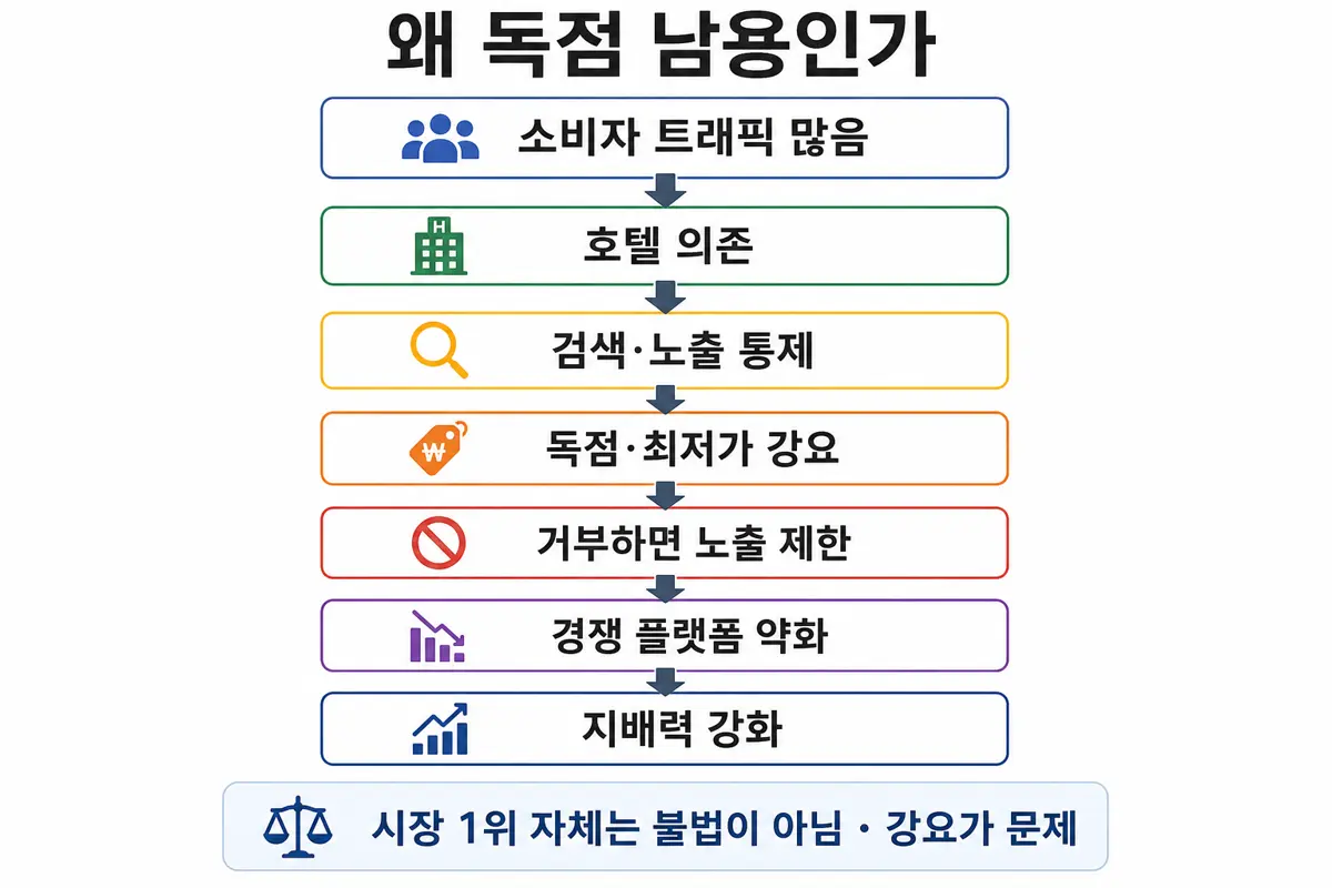 시장지배력 남용 구조 흐름도