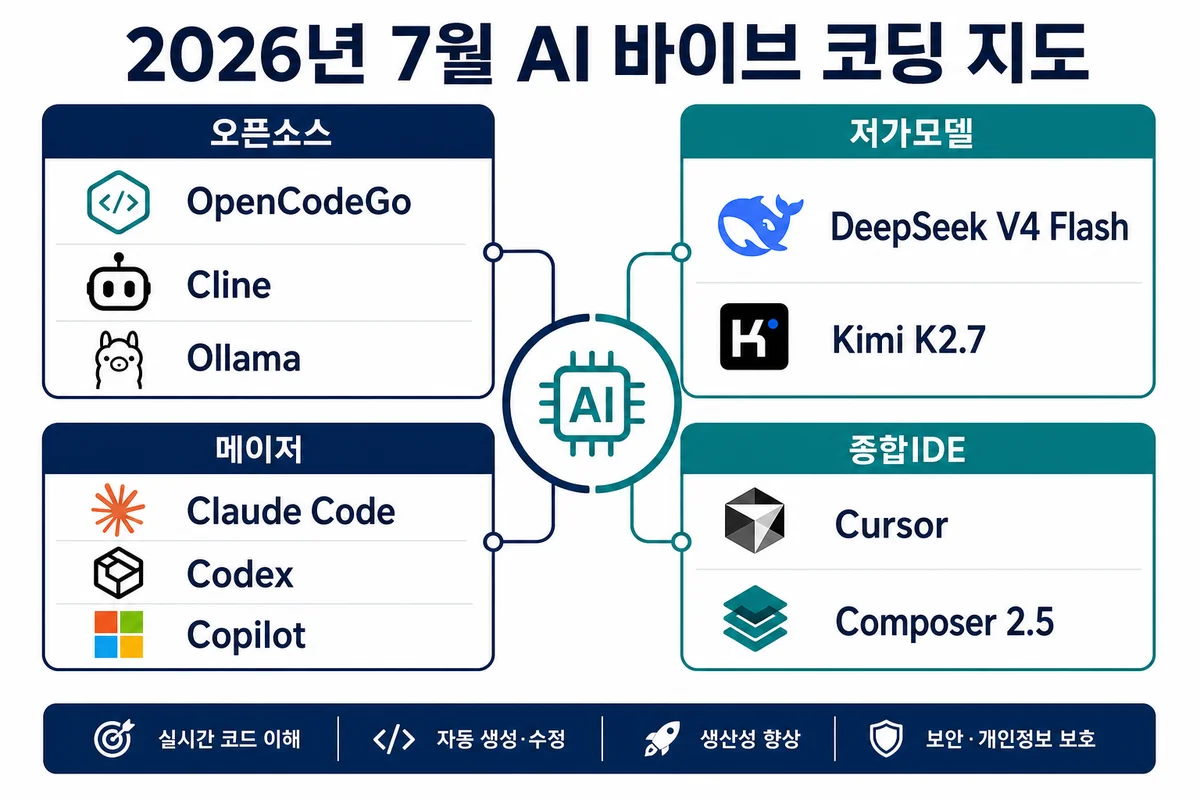 2026년 7월 AI 바이브 코딩 지도