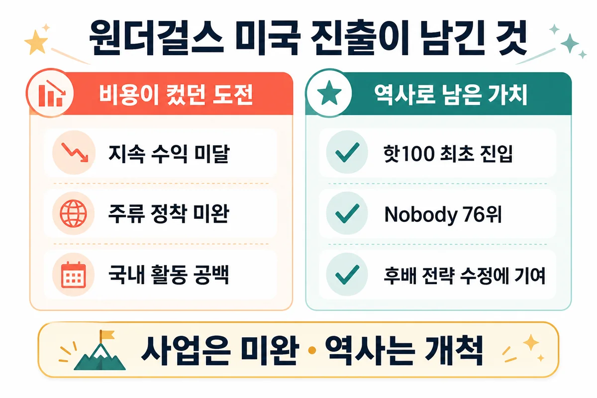 원더걸스 미국 진출이 남긴 것