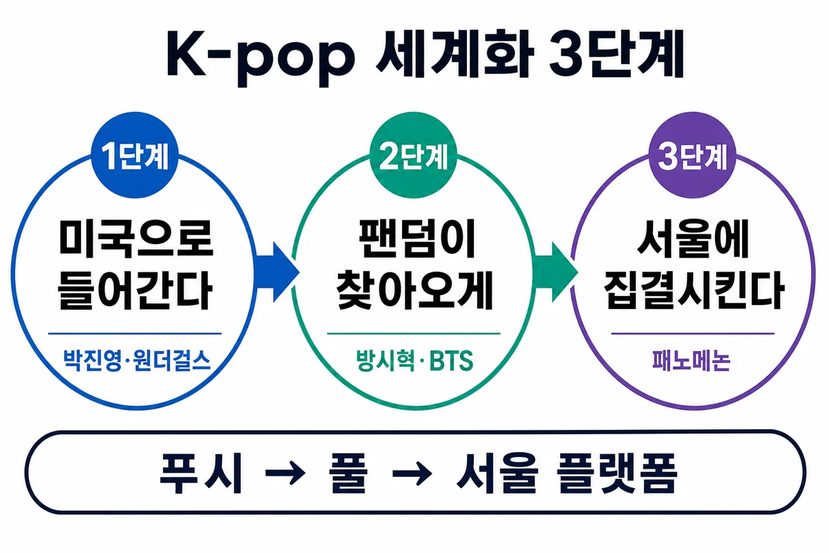 K-pop 세계화 3단계