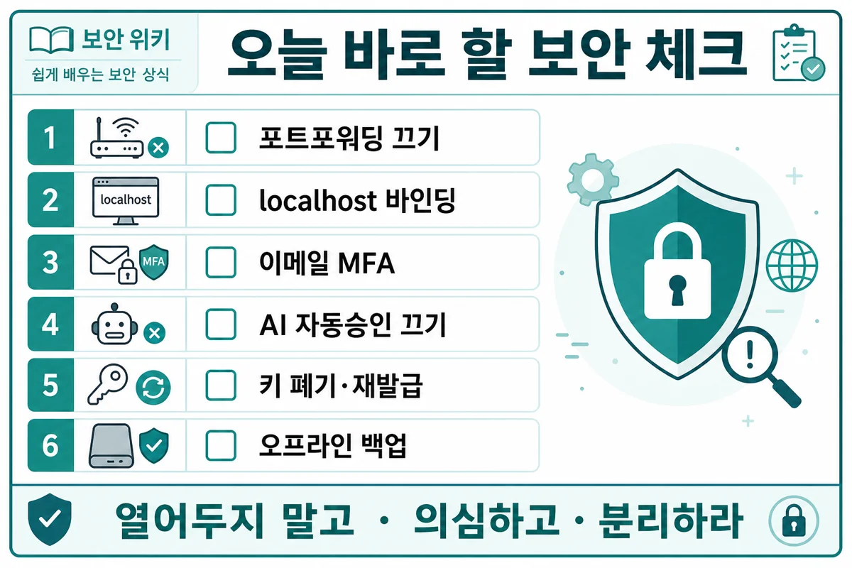 오늘 바로 할 보안 체크리스트