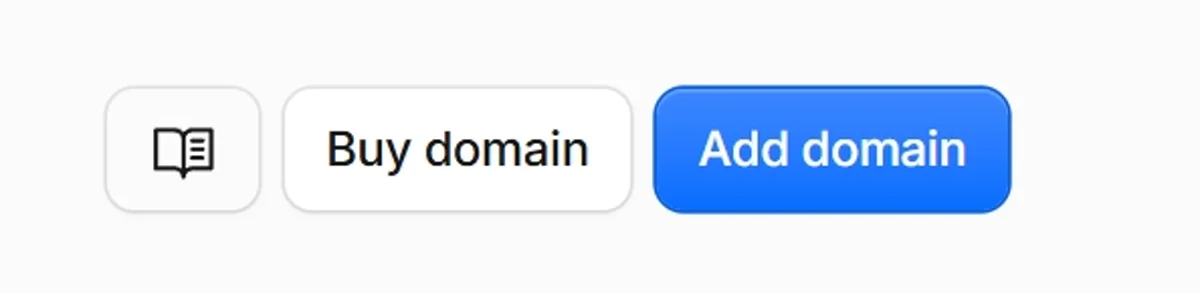 Add domain 버튼