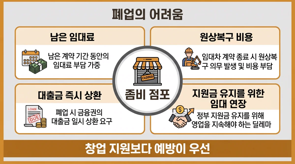 폐업이 어려운 이유와 좀비 매장