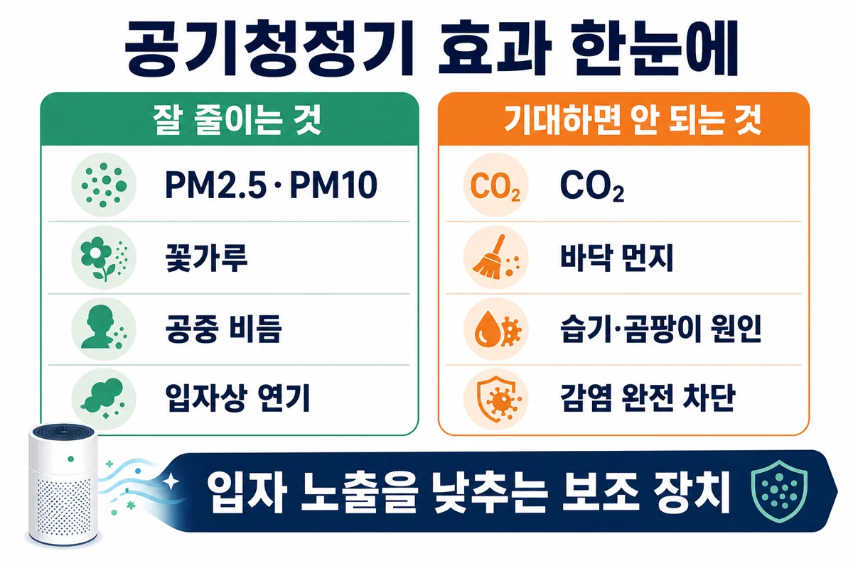 공기청정기 효과 한눈에 인포