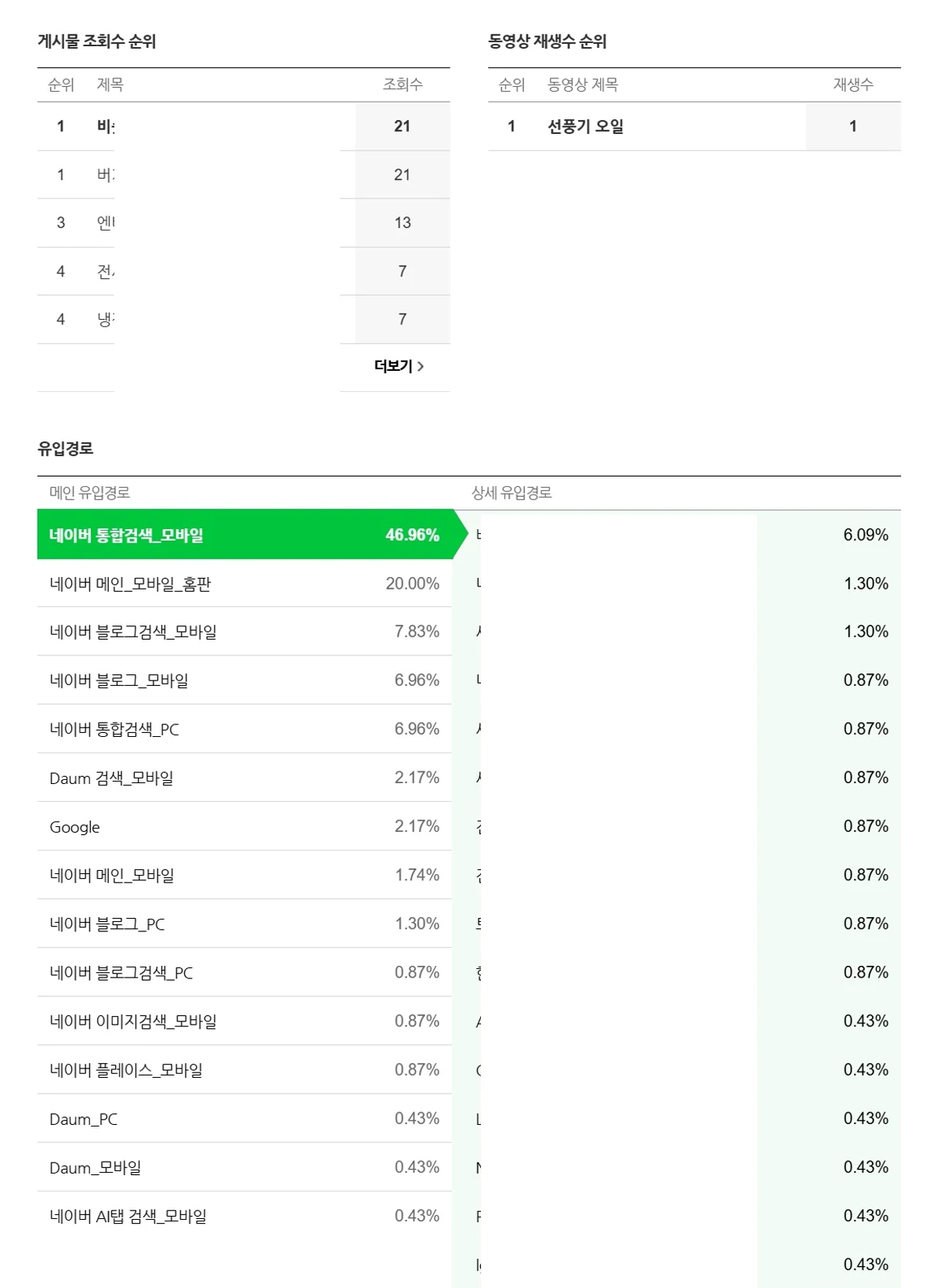 유입경로 화면