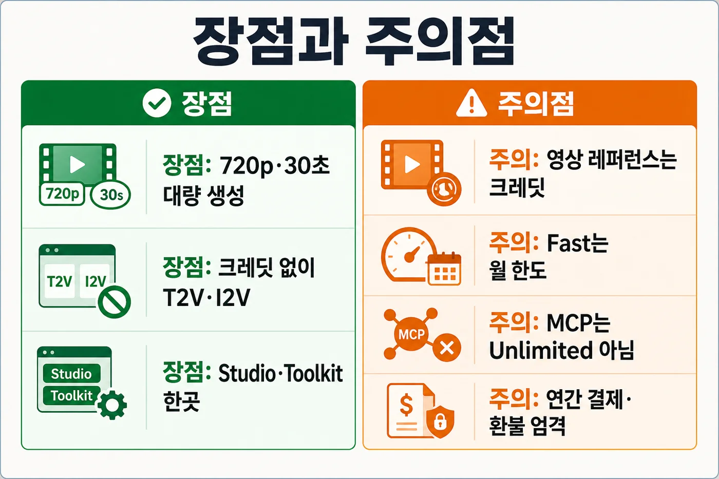 장점과 주의점 한눈에