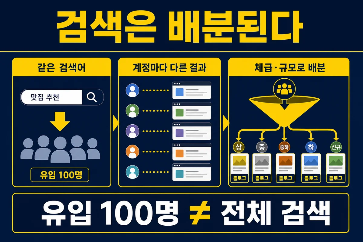 검색은 배분된다