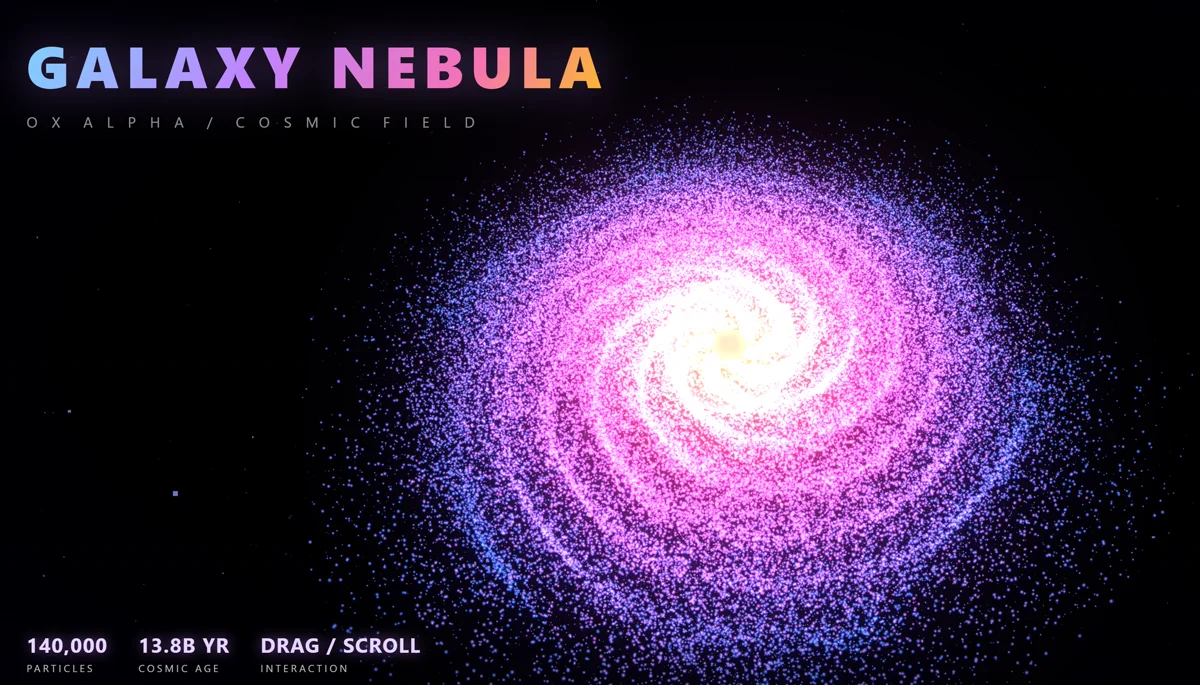 은하 성운 WebGL 장면 Galaxy Nebula