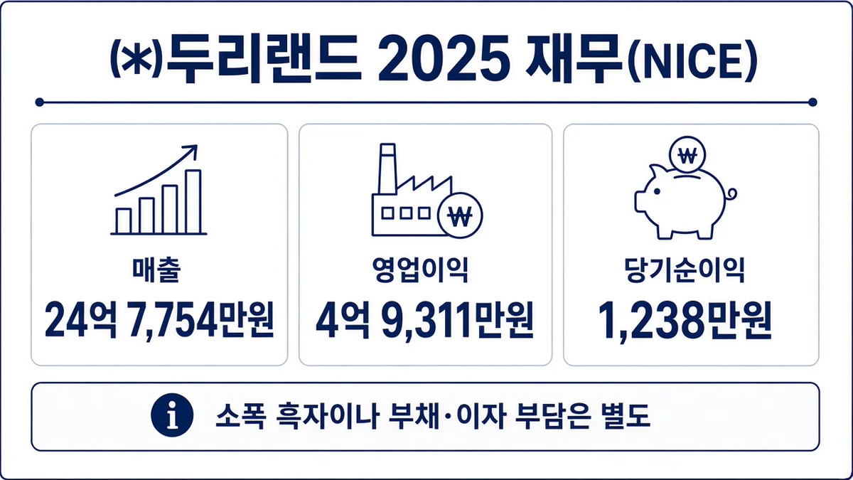 두리랜드 법인 실적과 운영 구조