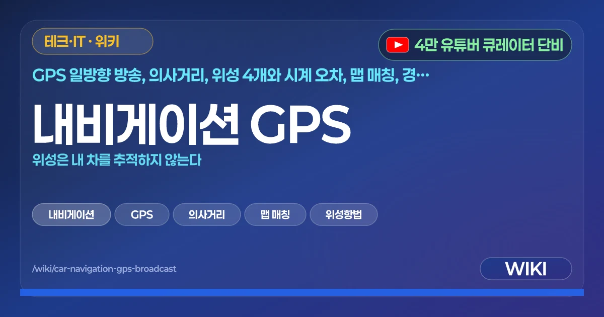 내비게이션 GPS | 위성은 내 차를 추적하지 않는다