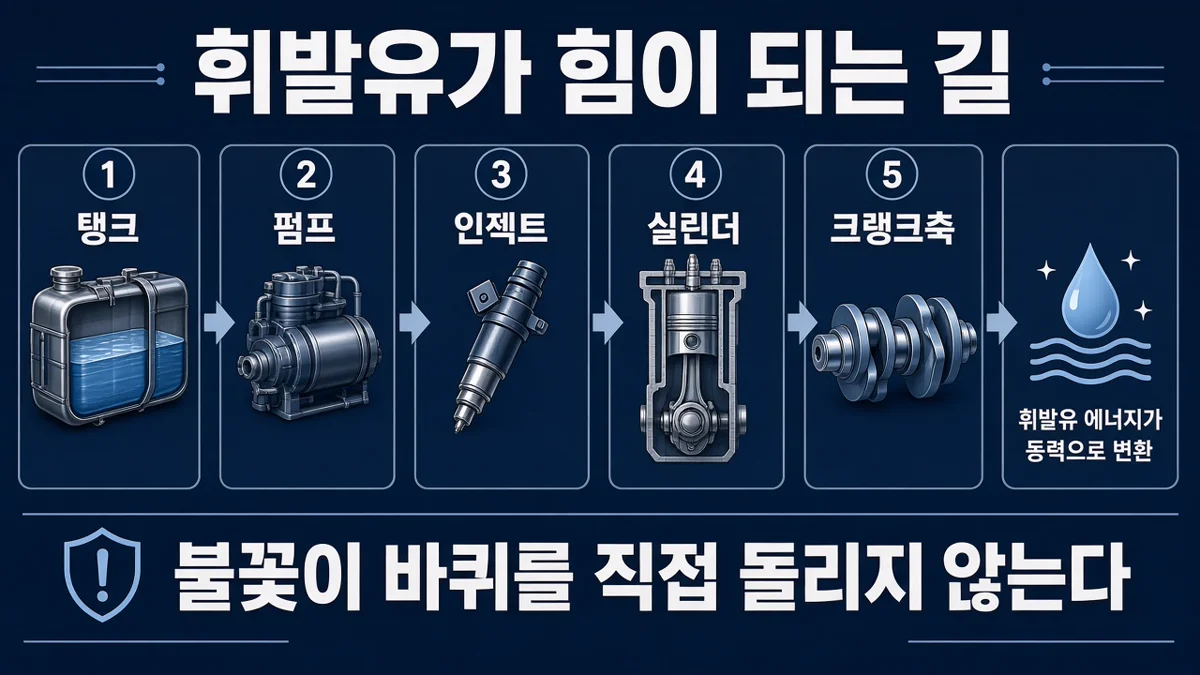 휘발유가 힘이 되는 길