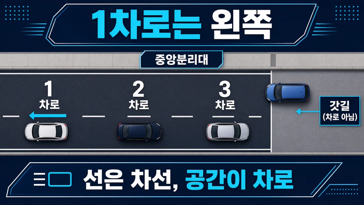 1차로는 왼쪽
