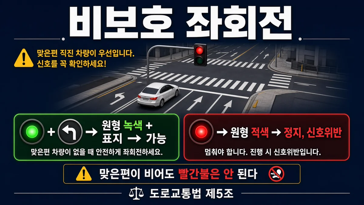 비보호 좌회전과 적색