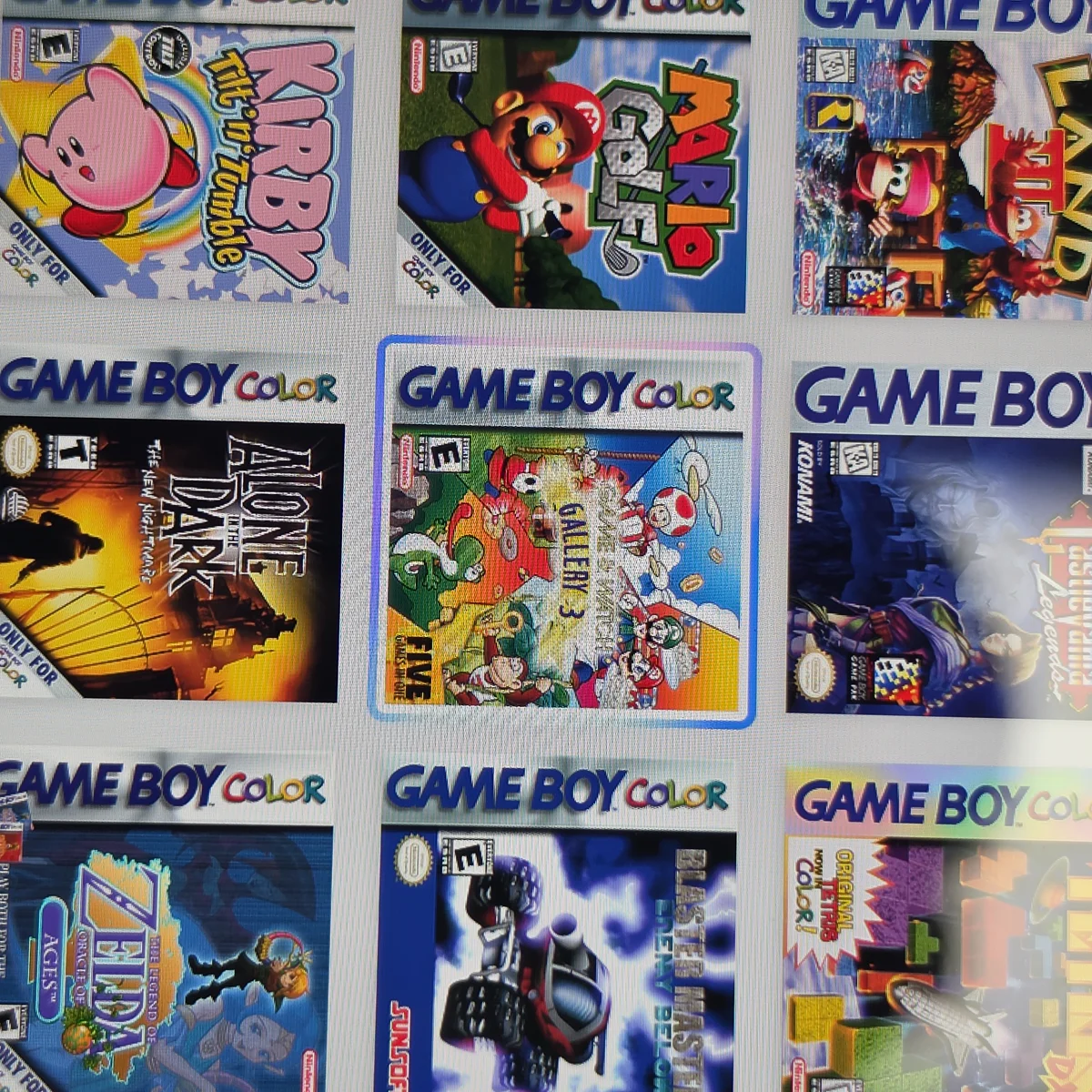 Game Boy Color 클래식에서 Game and Watch Gallery 3를 고른 화면