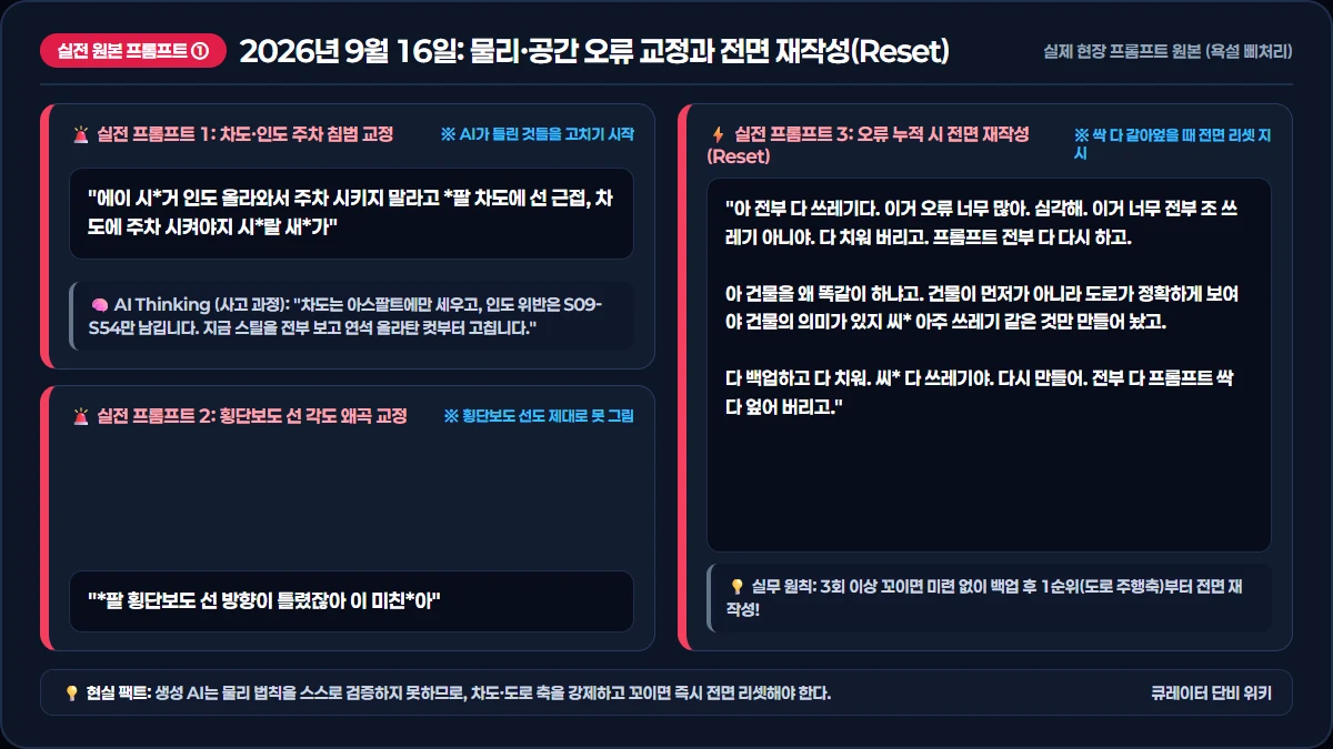 물리·공간 오류 교정과 전면 재작성 인포그래픽
