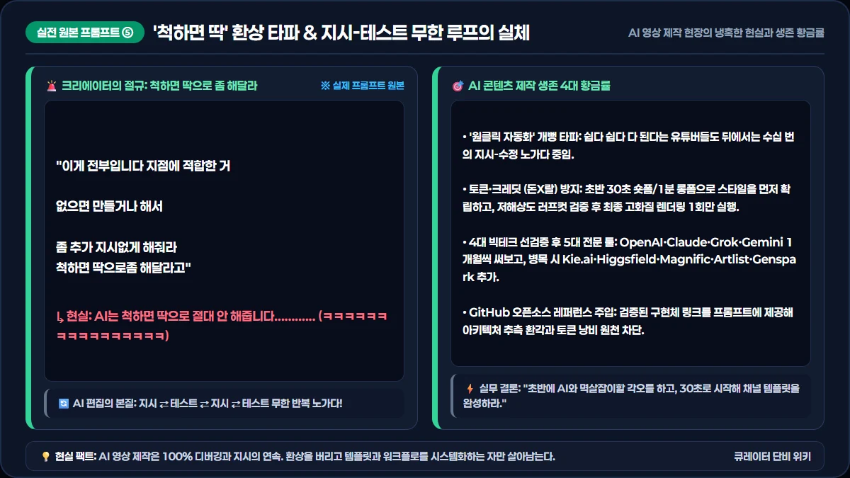 AI 프롬프트 실전 작성법 인포그래픽 요약