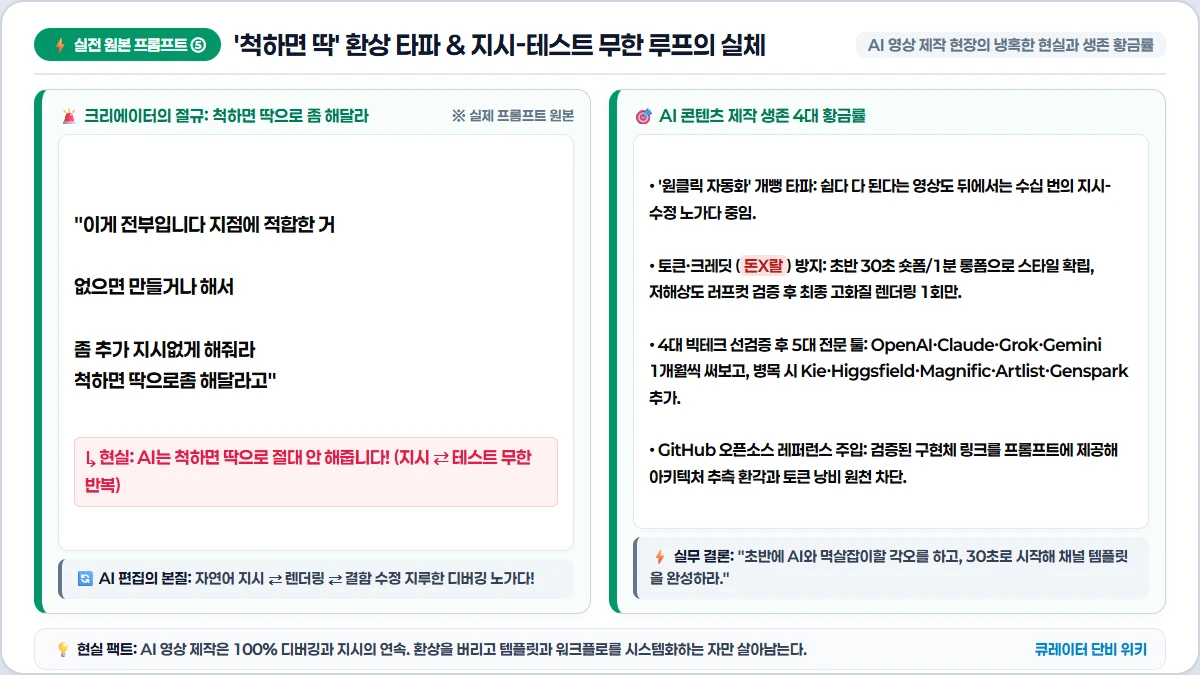 AI 프롬프트 실전 작성법 인포그래픽 요약
