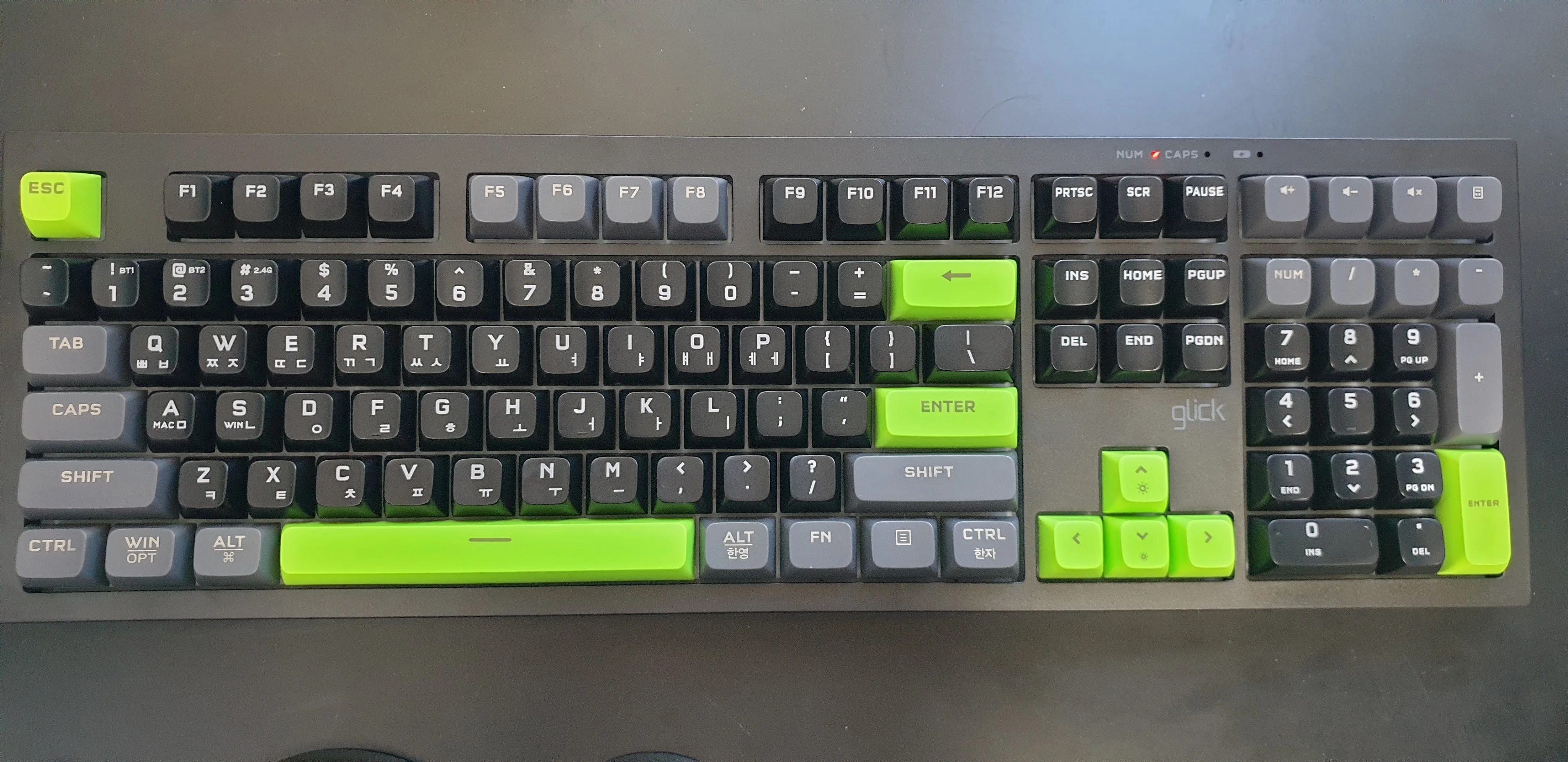 지클릭커 WMK90 사일런스 M 108키 상단 항공