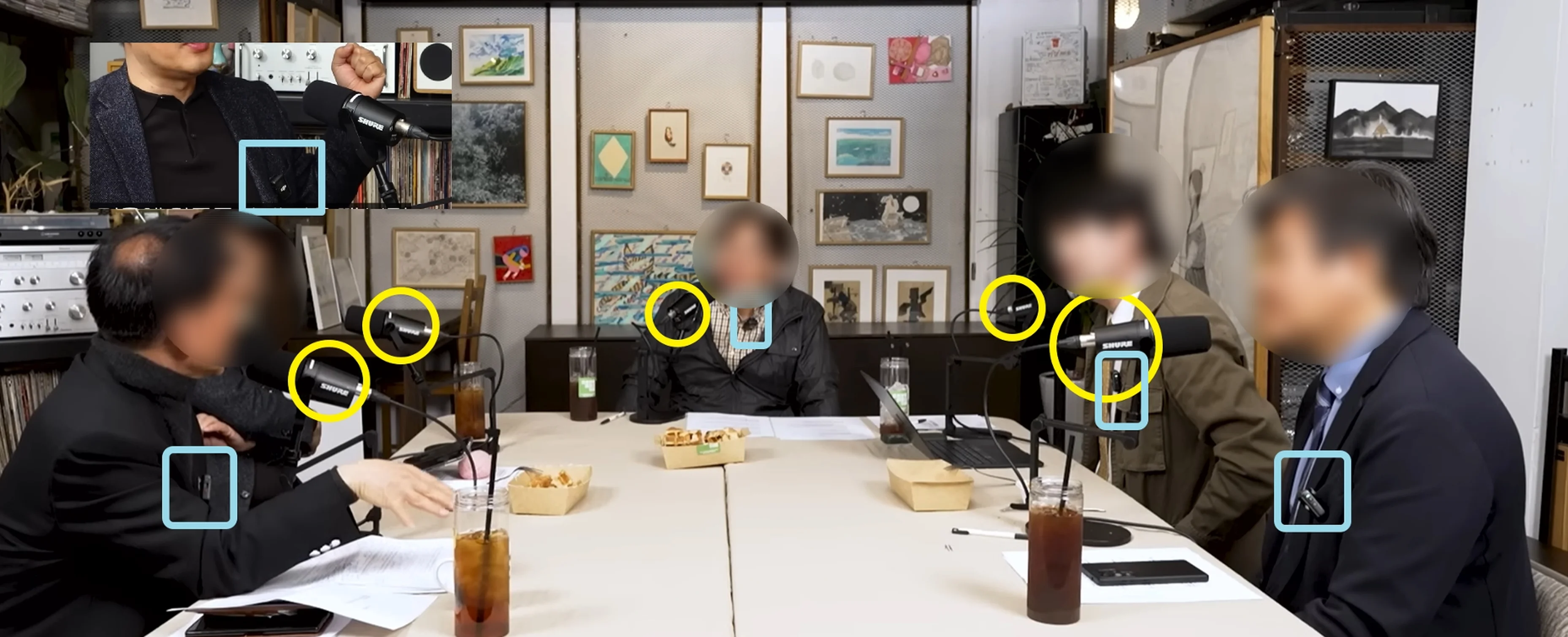 300만 Boda 채널 팟캐스트 마이크 10개 사용 장면