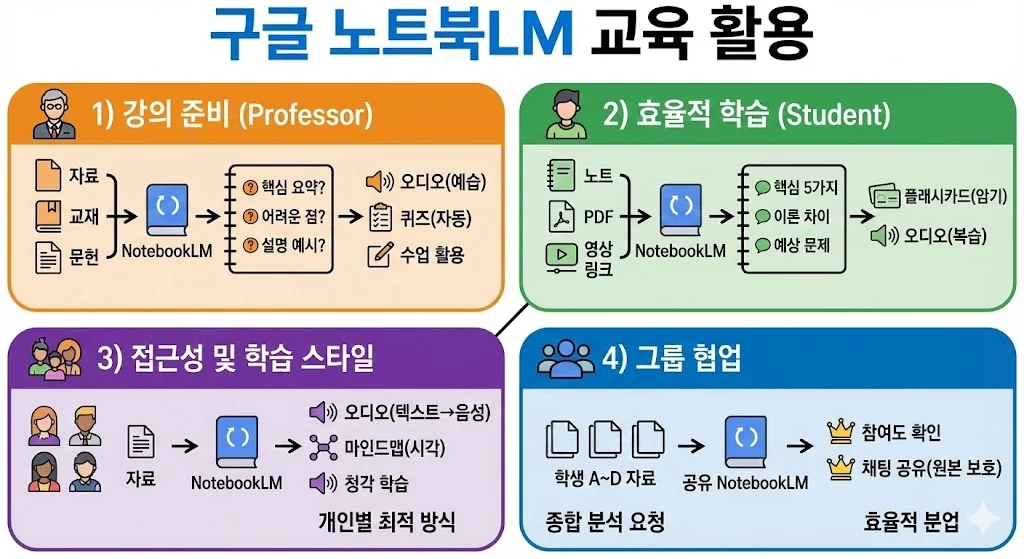 노트북LM 강사 강의 전자책 교보재 교재 강의자료 활용방법