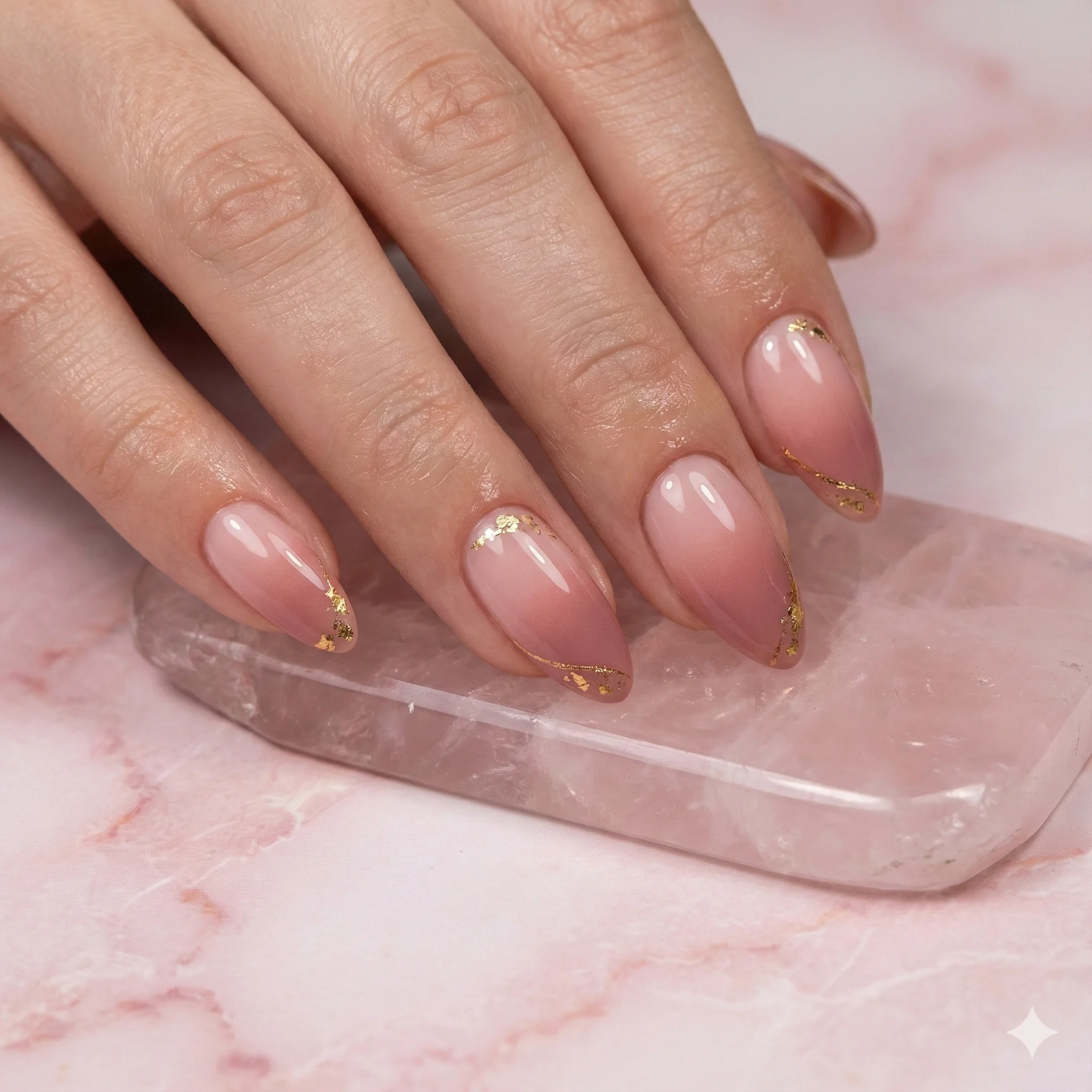 Almond-shaped nails
