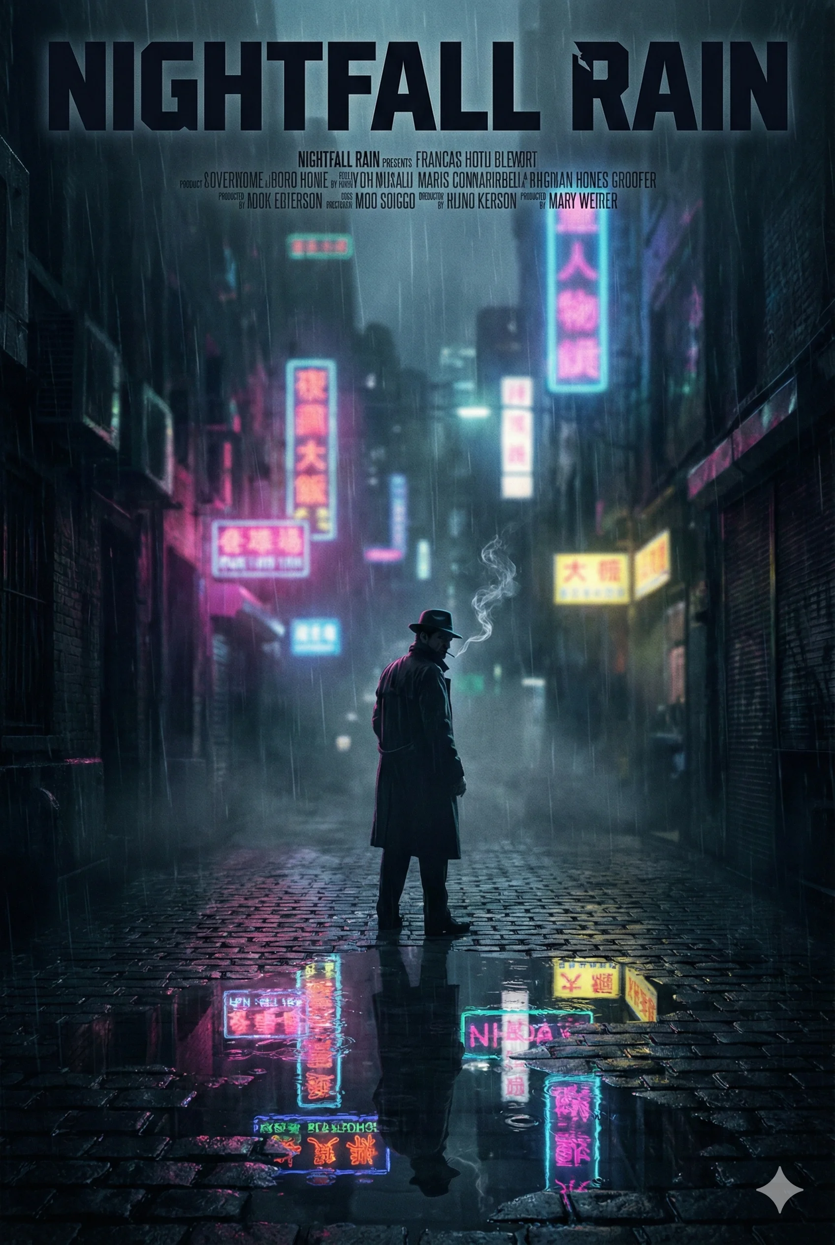 thriller movie poster style