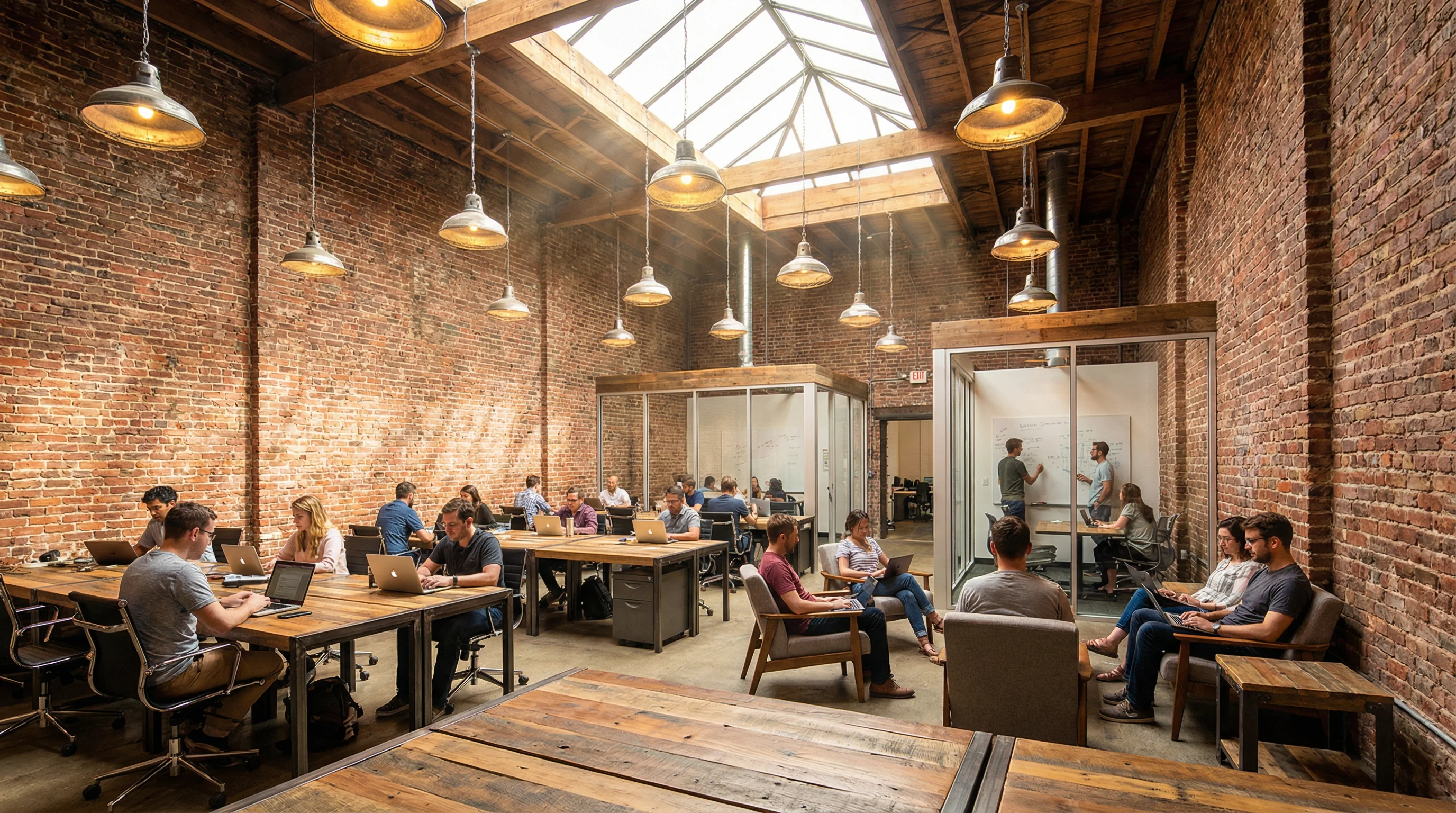 a modern co-working office