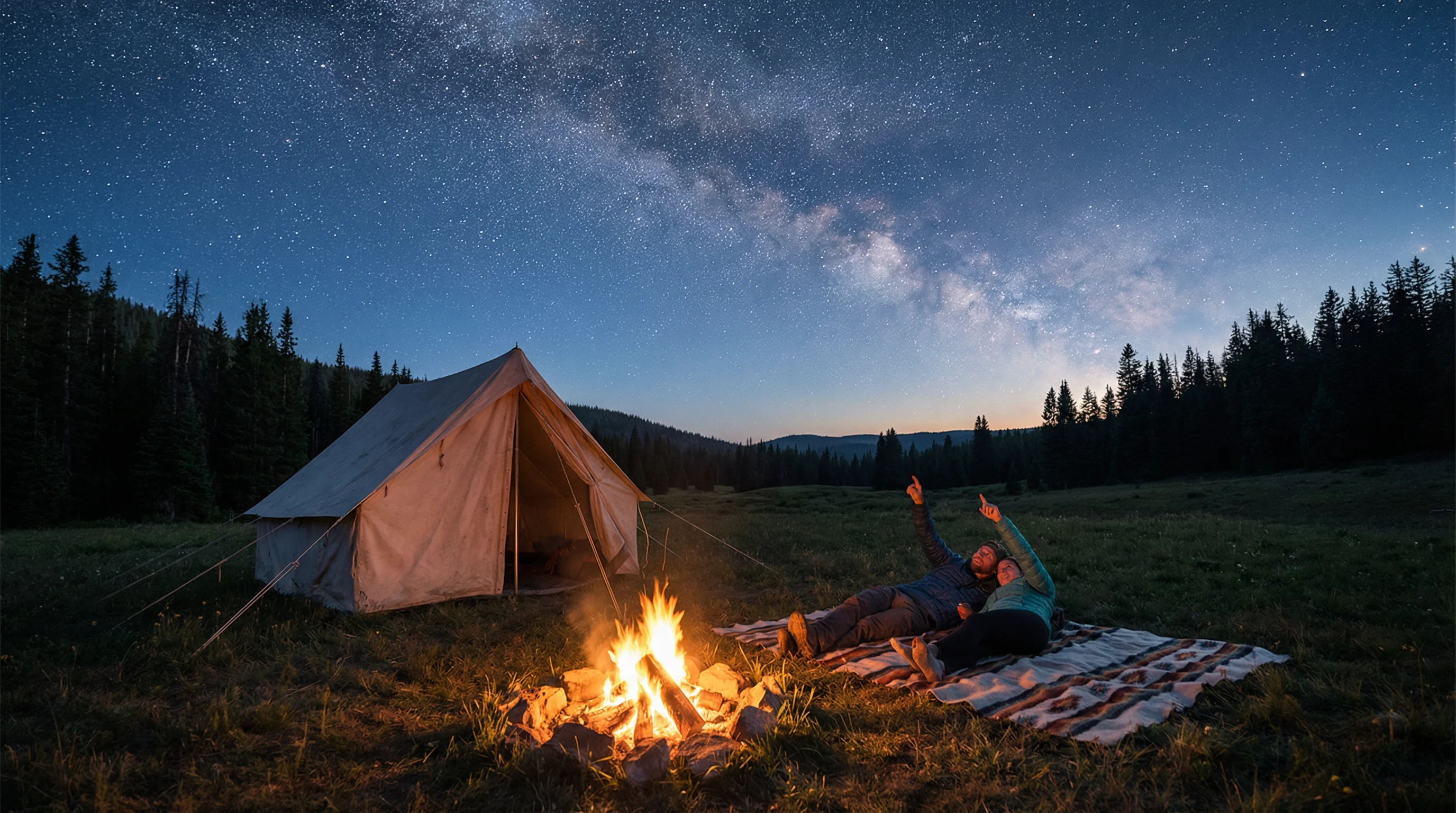 a classic canvas tent