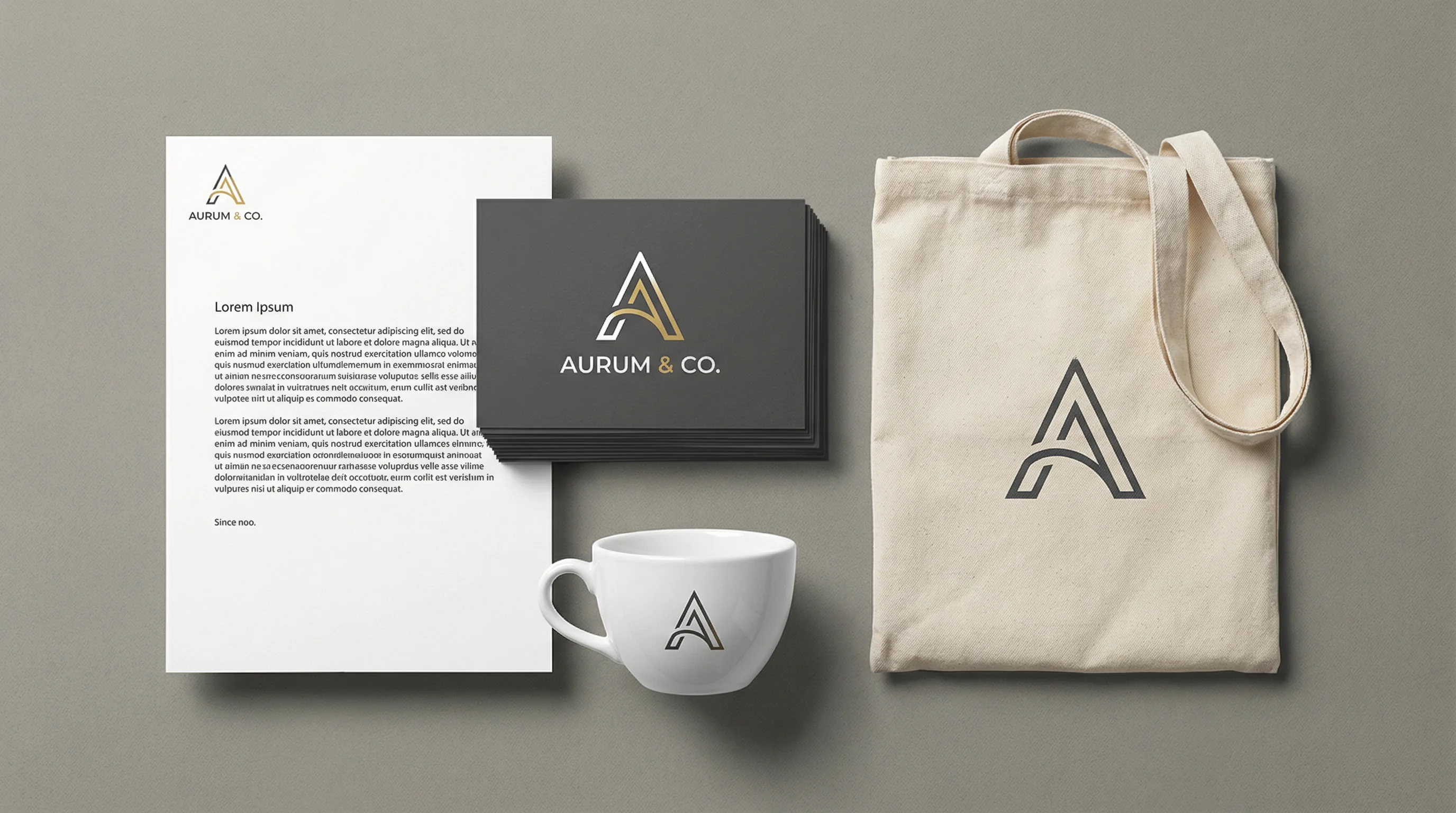 A comprehensive brand identity mockup