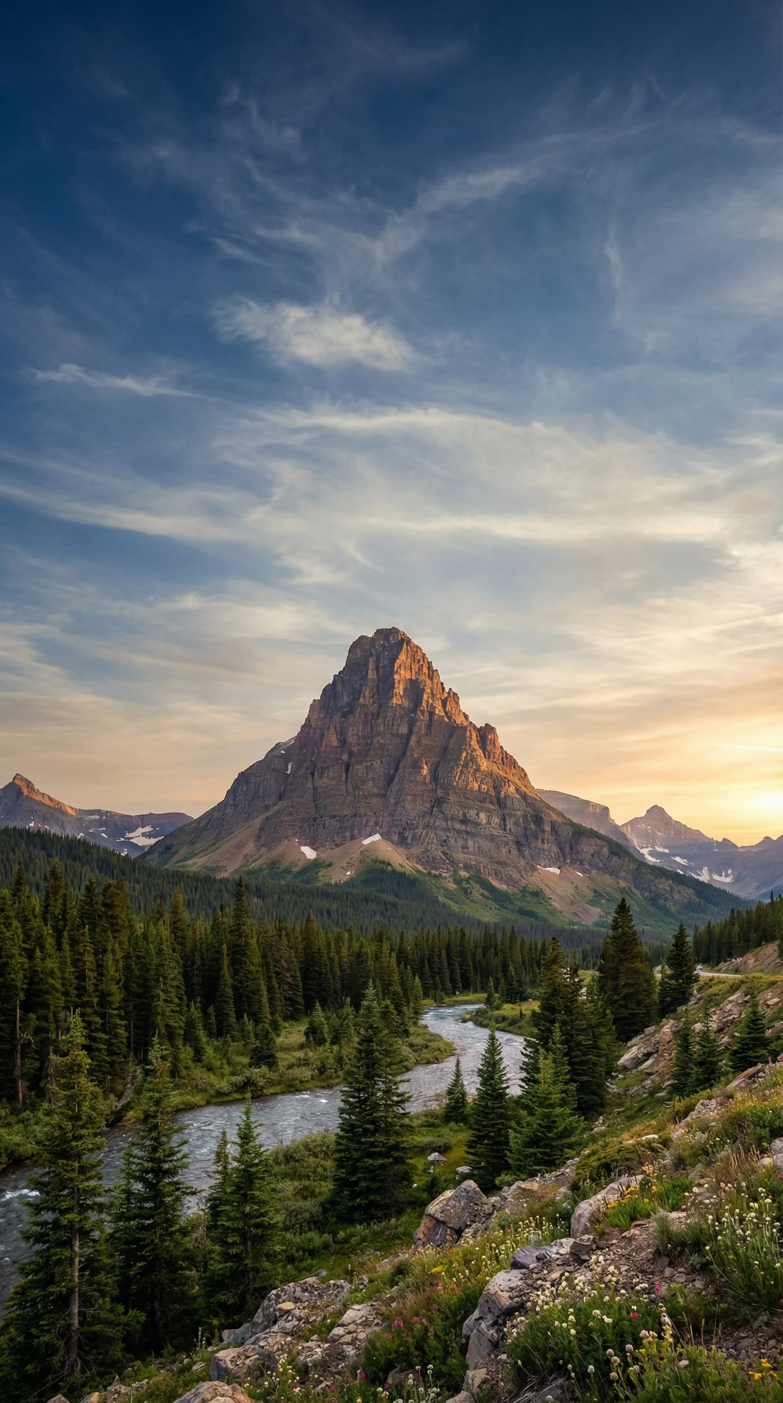 horizontal mountain landscape image