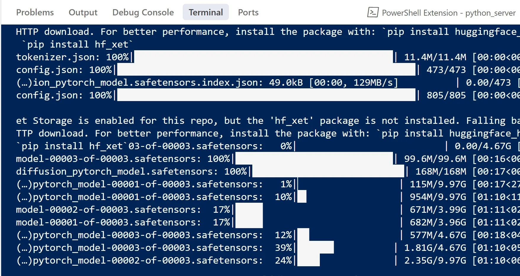 AI 이미지 생성 모델 다운로드 화면