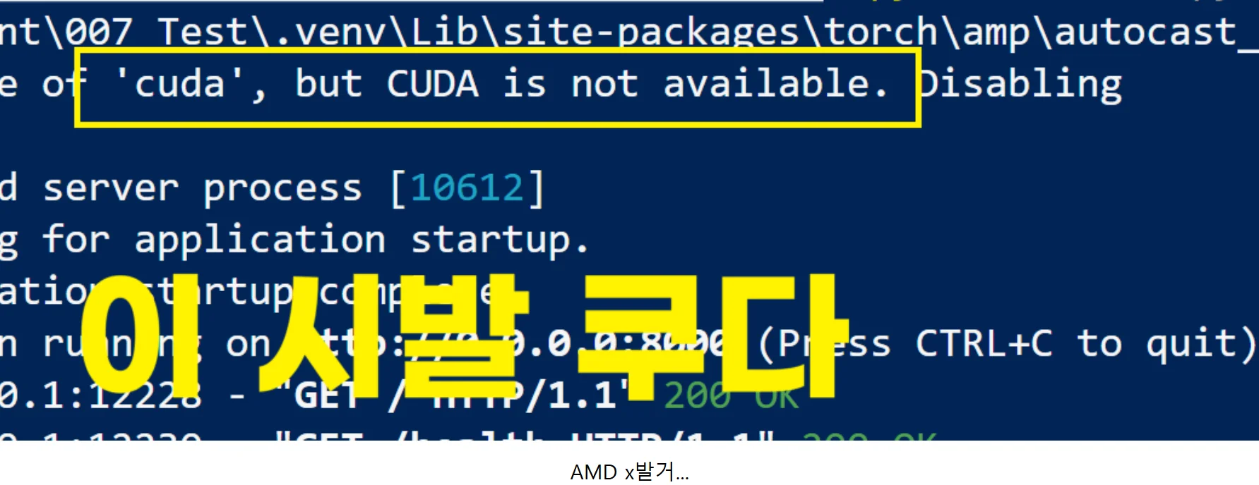 AMD와 CUDA 실패