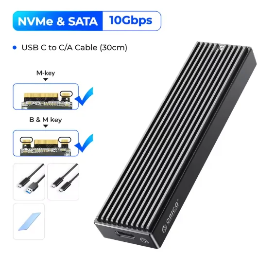 ORICO SSD 케이스 NVMe USB C타입 2 세대