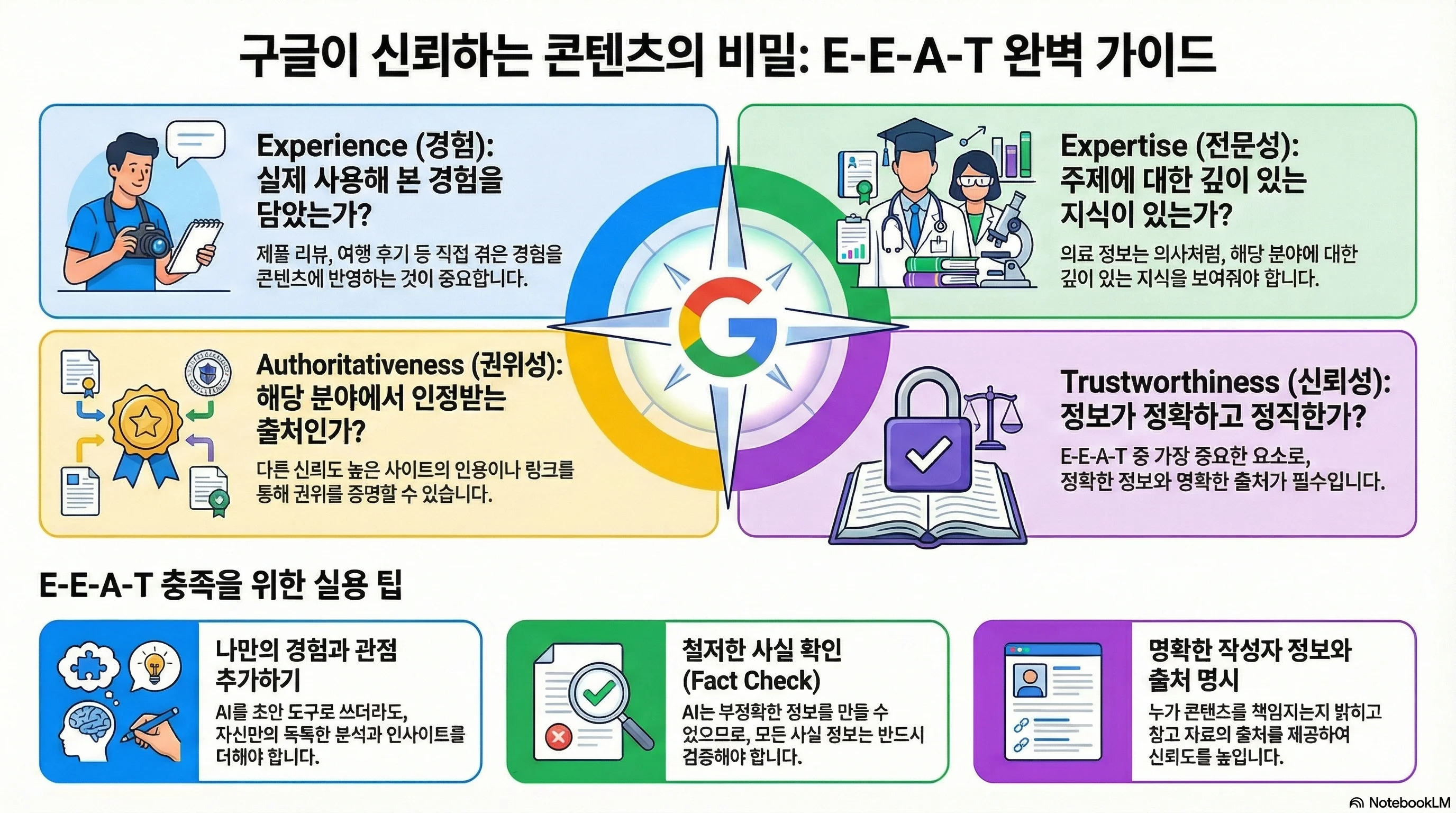 E-E-A-T 인포그래픽 개념설명