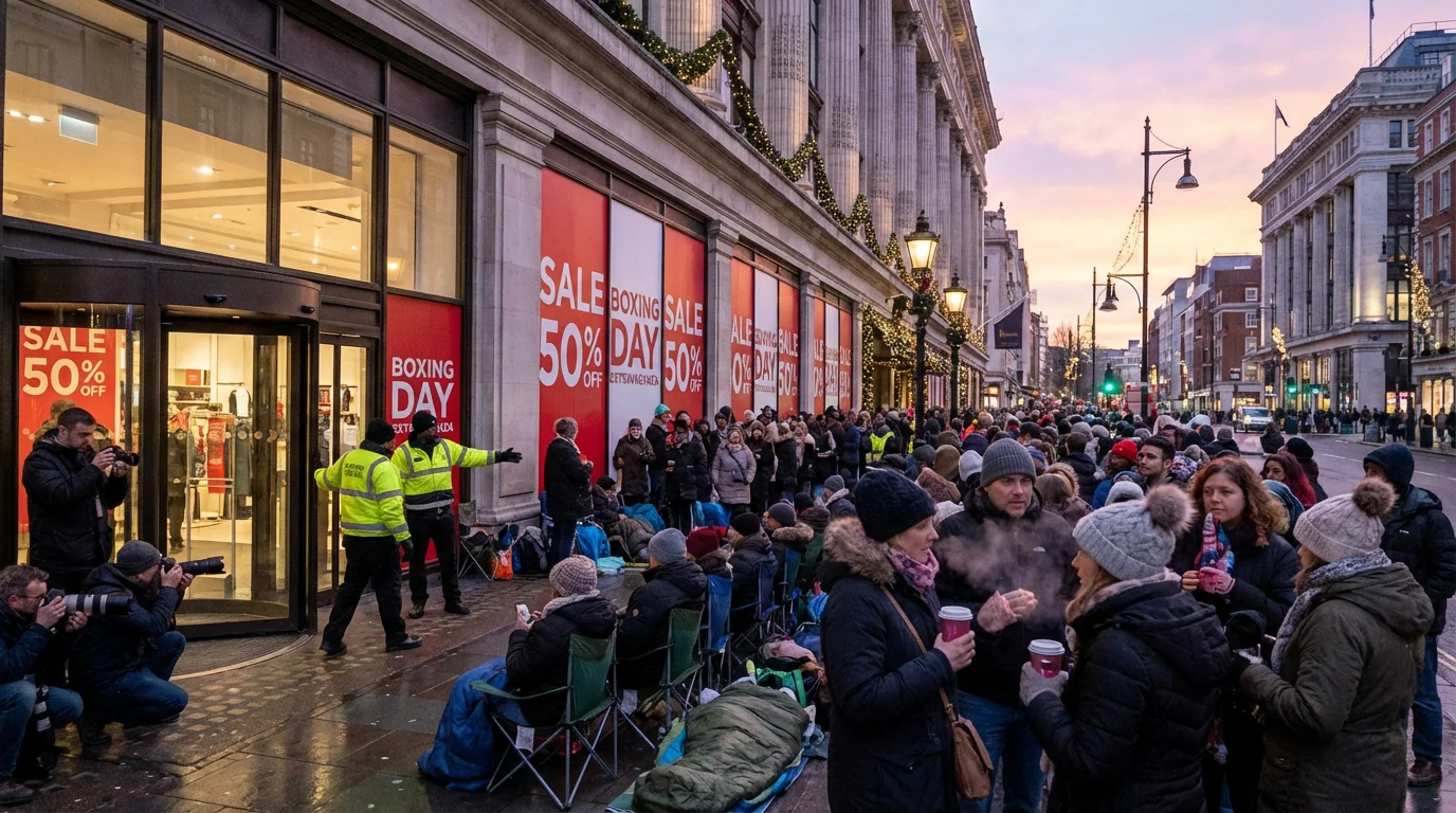 박싱 데이 세일 수많은 인파