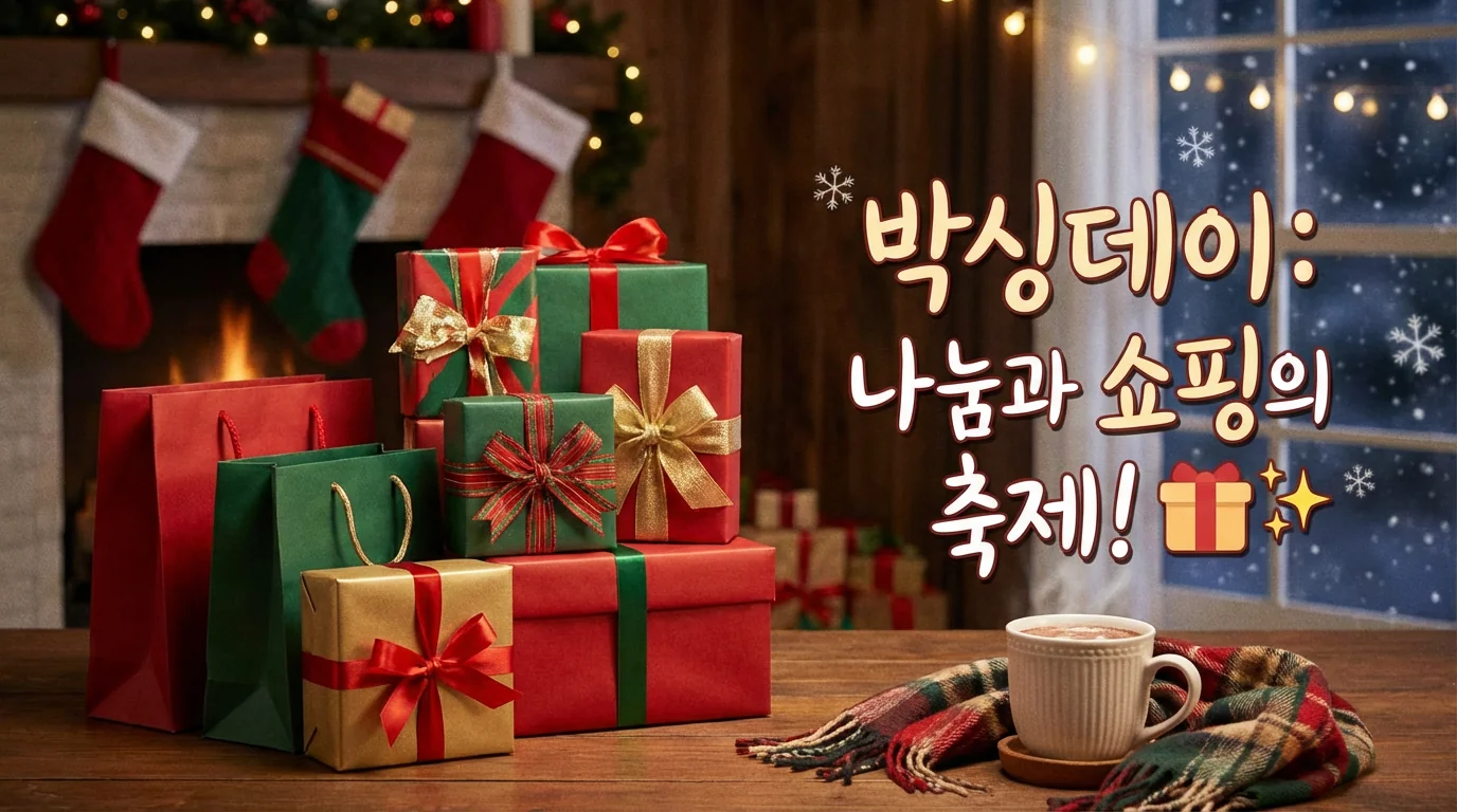 박싱데이 정신 나눔과 감사의 텍스트 썸네일