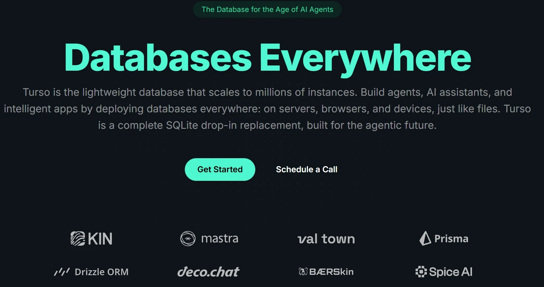 Turso Database Everywhere Slogan